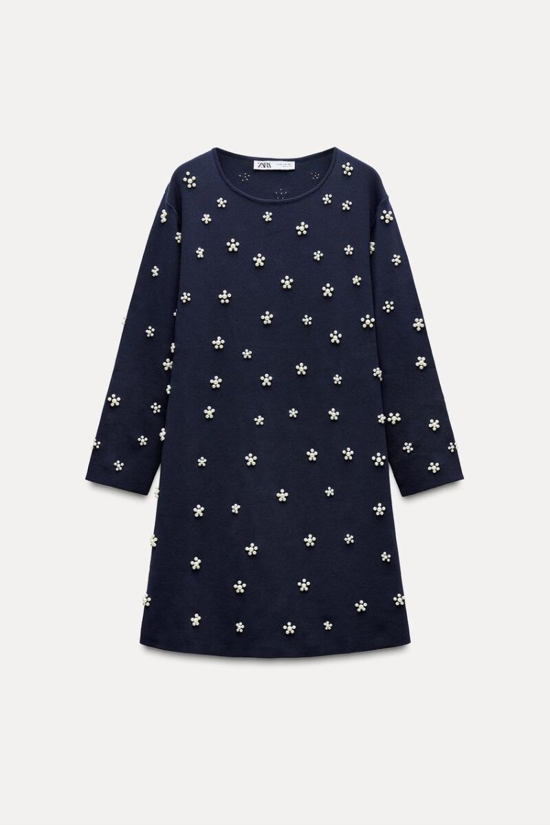Vestido mini perlas