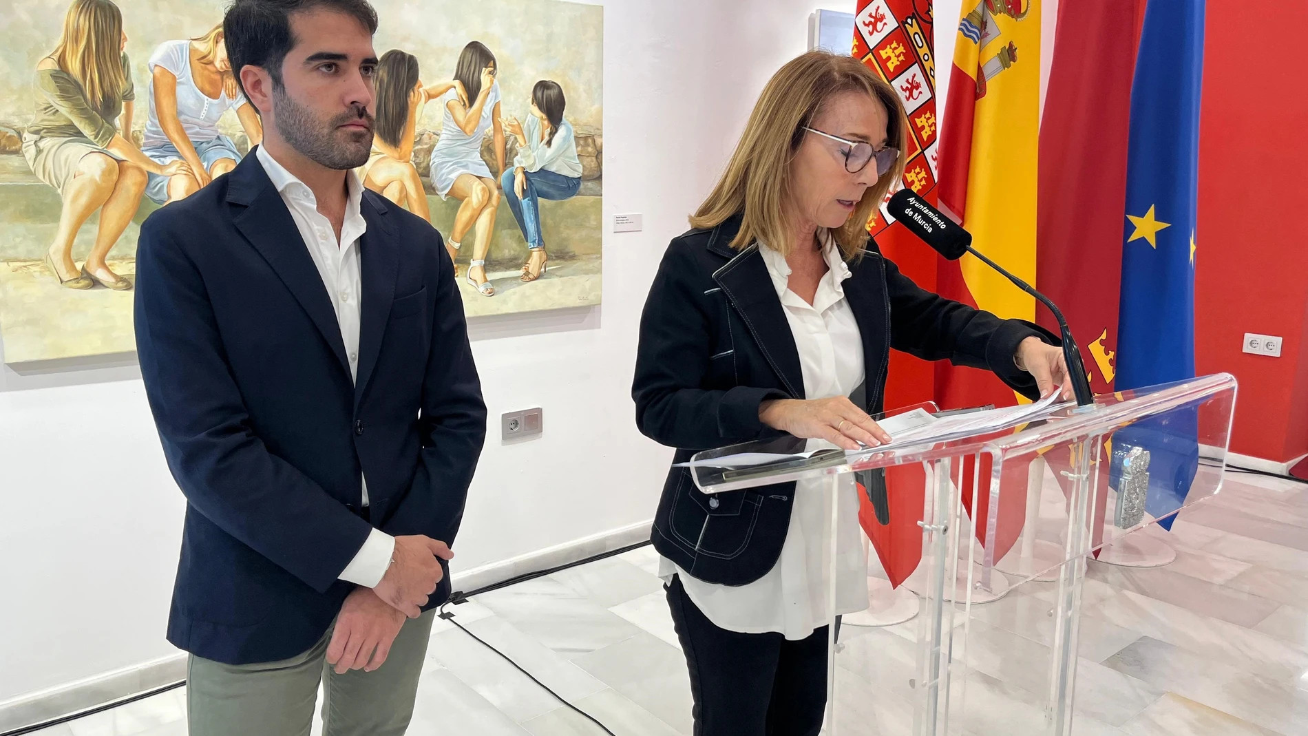 La concejala de Educación y Atención a la Ciudadanía, Belén López, en una rueda de prensa REMITIDA / HANDOUT por AYUNTAMIENTO DE MURCIA Fotografía remitida a medios de comunicación exclusivamente para ilustrar la noticia a la que hace referencia la imagen, y citando la procedencia de la imagen en la firma 30/10/2024