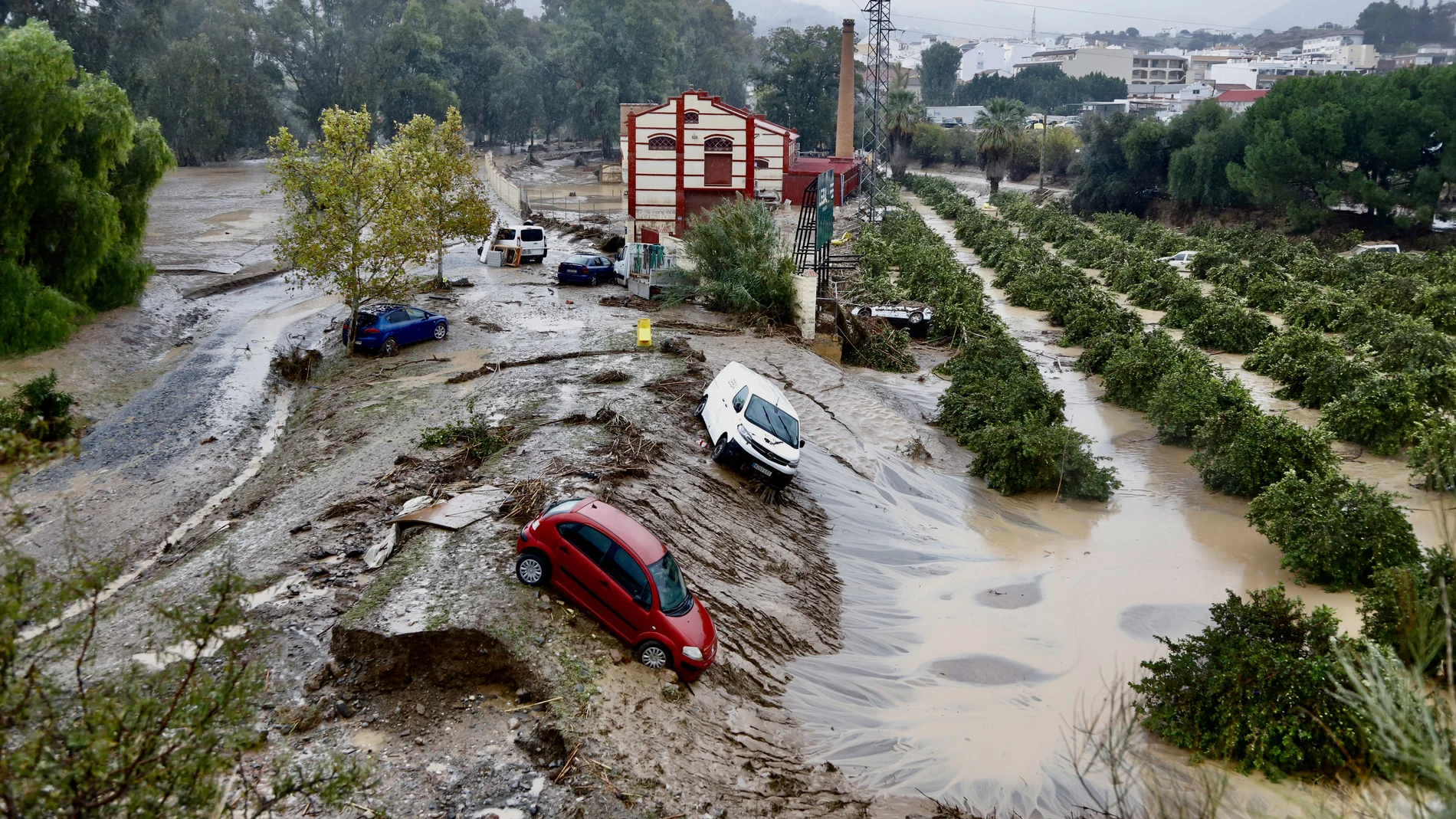Coches destrozados tras el paso del la Dana. A 30 de octubre de 2024, en Málaga, Andalucía (España). La Dana hace estragos en la provincia de Málaga 30 OCTUBRE 2024 Álex Zea / Europa Press 30/10/2024