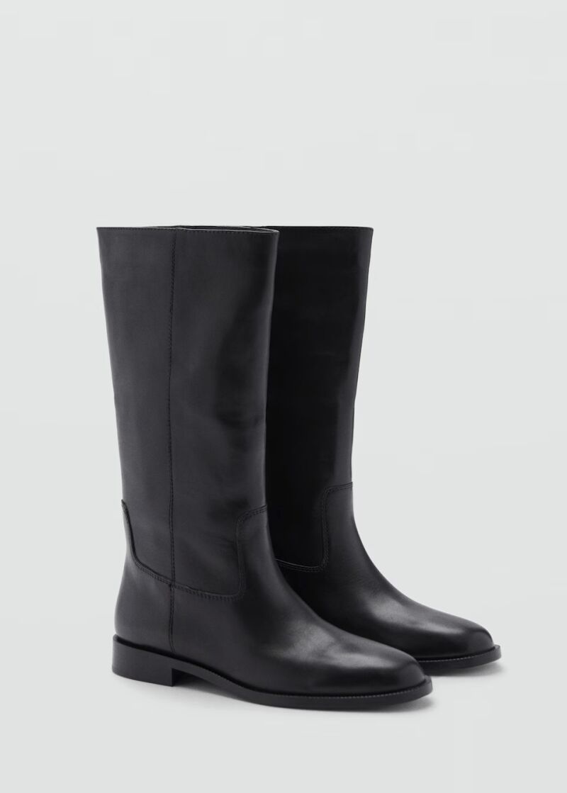 Bota alta piel
