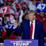Donald Trump durante un acto de campaña