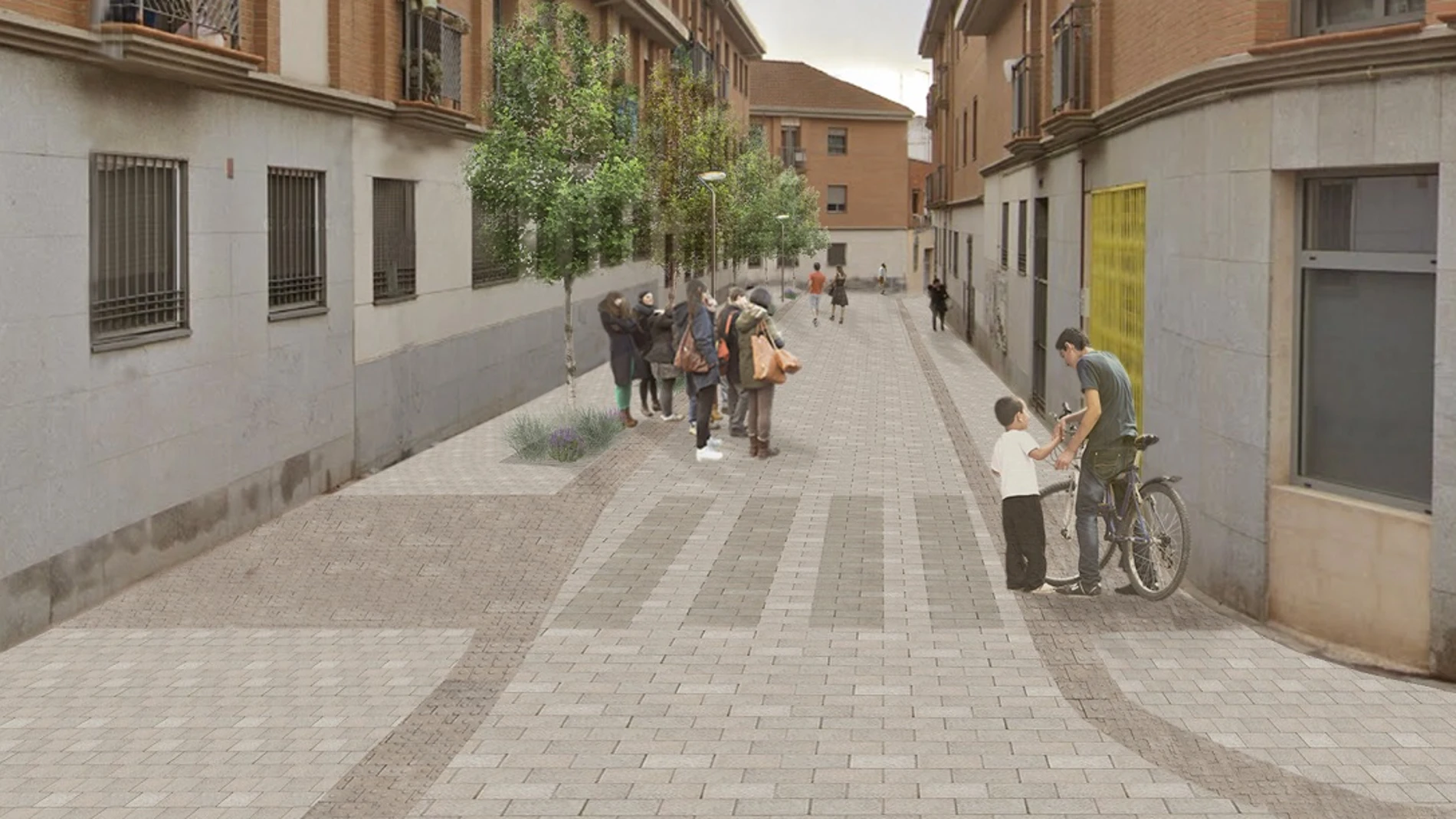 Recreación de la calle Melisa ya renovada