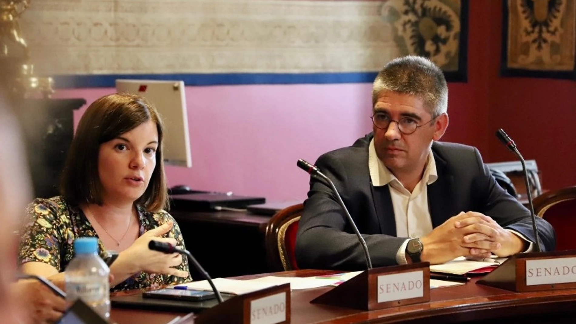 Los senadores Sara Bailac (ERC) y Gorka Elejabarrieta (EH Bildu) REMITIDA / HANDOUT por EH BILDU Fotografía remitida a medios de comunicación exclusivamente para ilustrar la noticia a la que hace referencia la imagen, y citando la procedencia de la imagen en la firma 31/10/2024