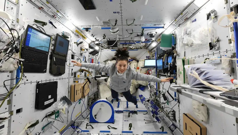 Interior de la estación Tiangong