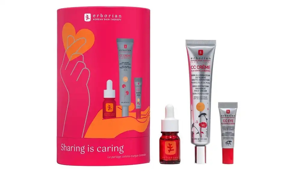 Estuche de belleza de cuidado facial.