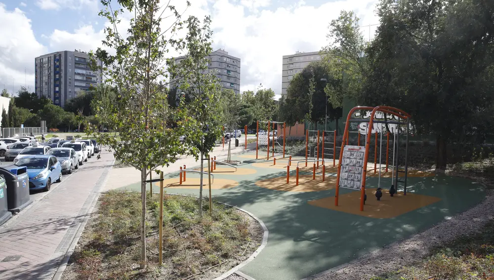 La zona verde del parque de San Máximo