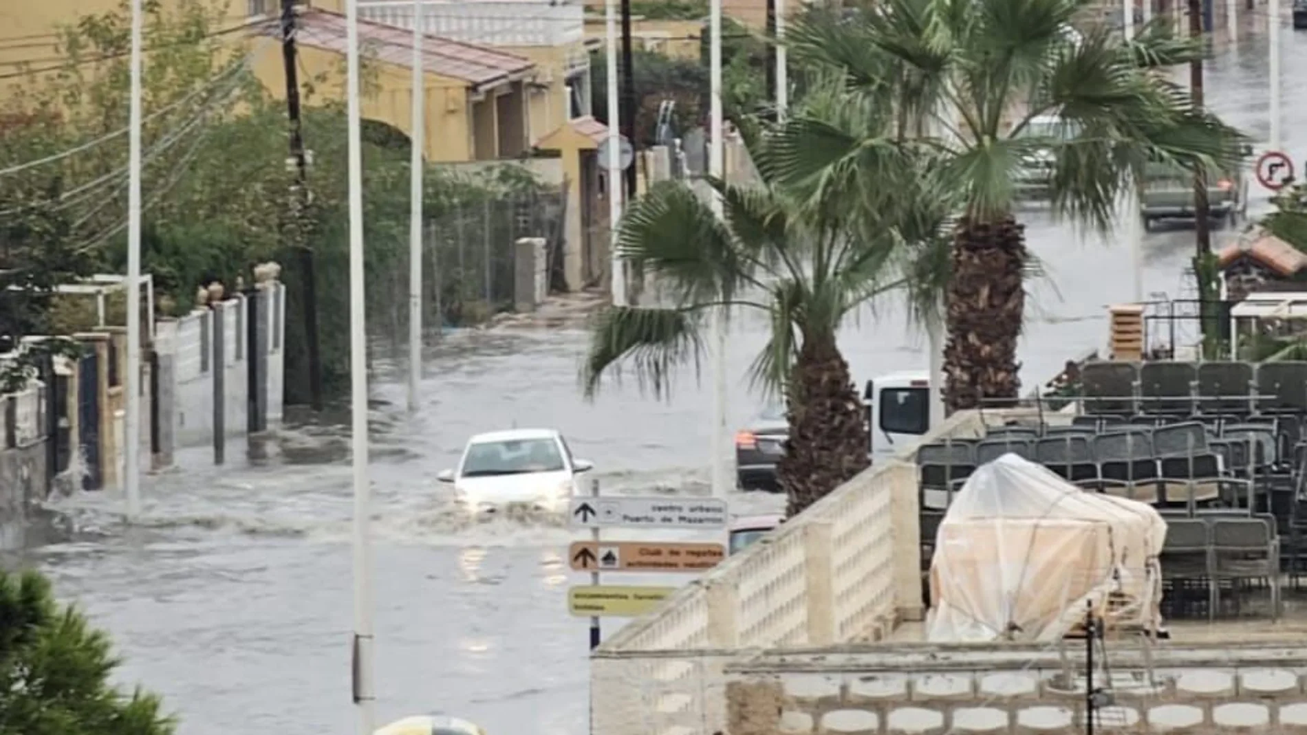 Precipitaciones muy fuertes en Mazarrón y Lorca