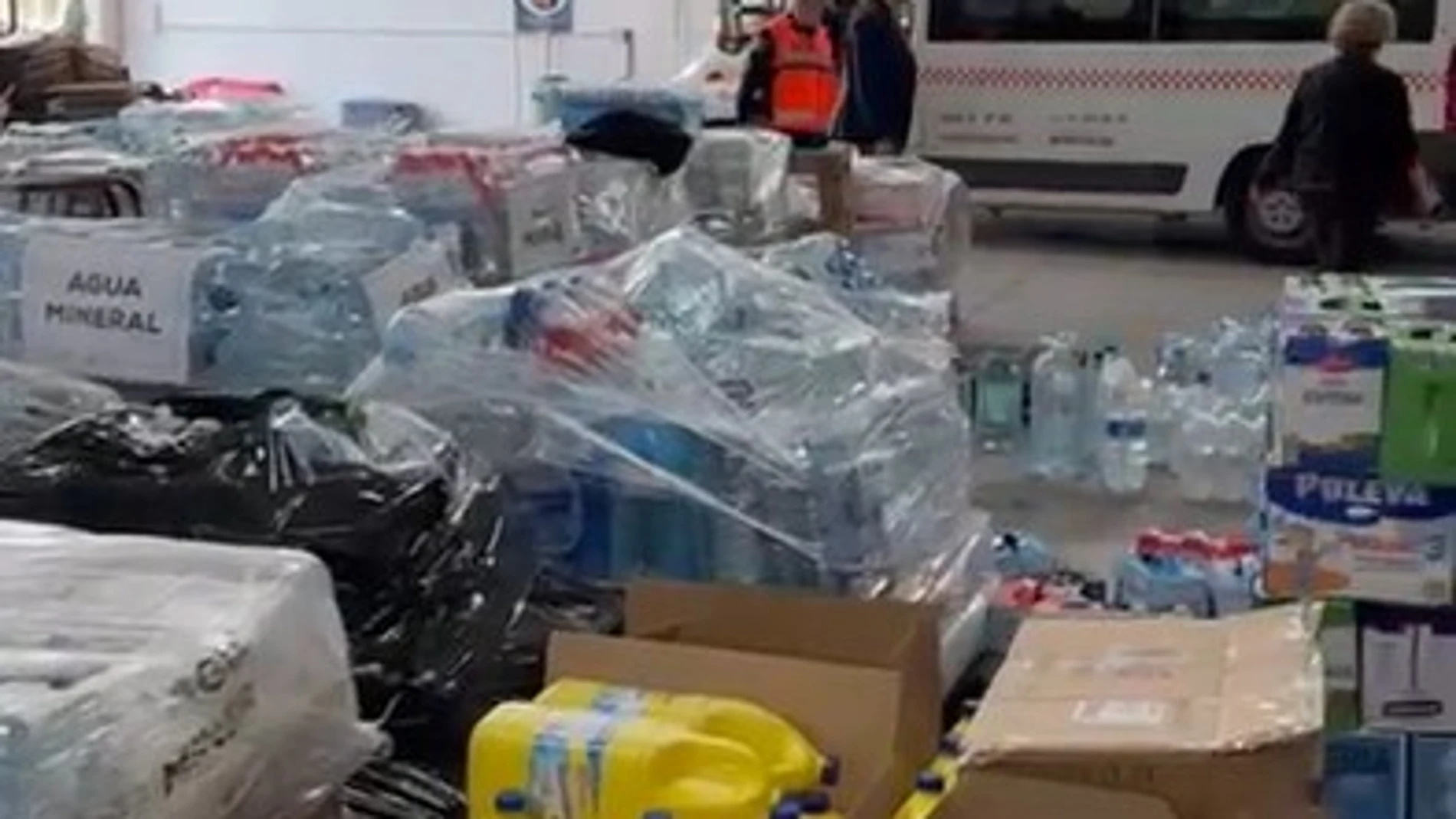 Los palets de productos recopilados