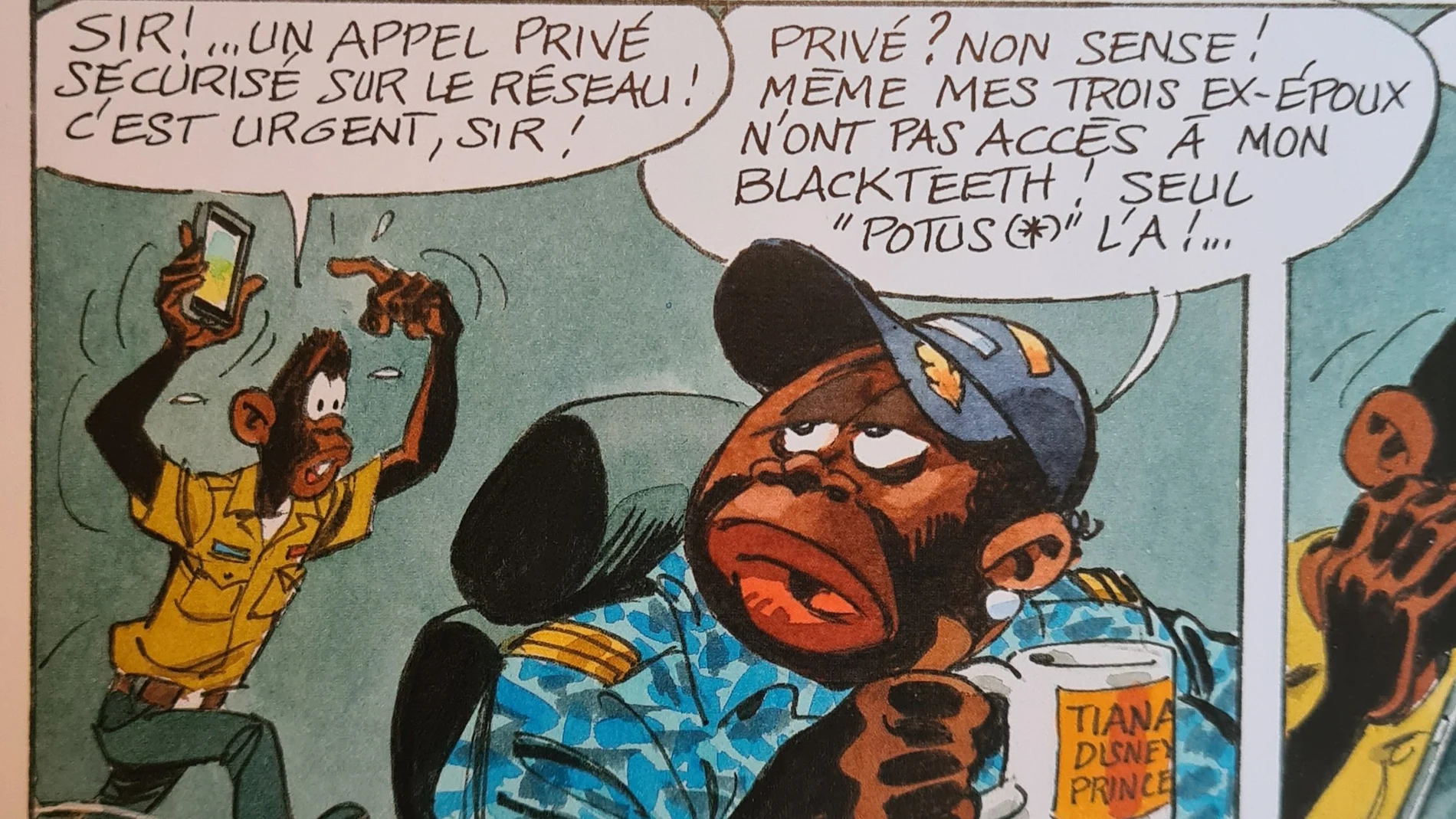 Una de las viñetas de 'Spirou' donde aparecen negros como monos