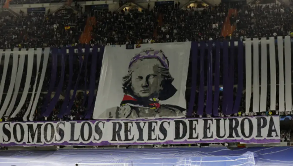 Tifo en el Santiago Bernabéu