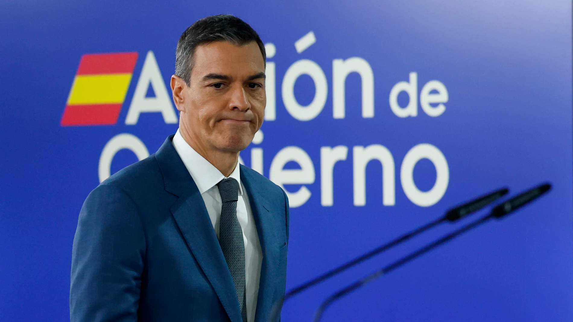 MADRID (ESPAÑA), 05/11/2024.- El presidente del Gobierno, Pedro Sánchez da una rueda de prensa tras el Consejo de Ministros celebrado en el palacio de La Moncloa en Madrid este martes. EFE/ Mariscal