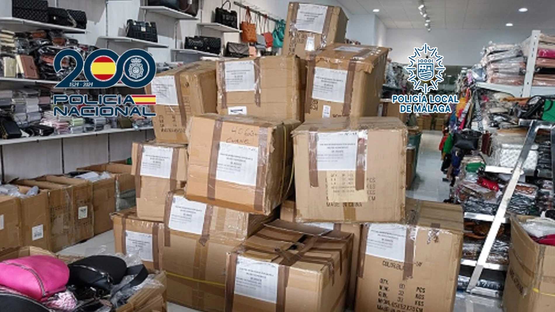 Macroperación policial en Málaga contra productos falsificados: 25.000 productos intervenidos y 31 detenidos