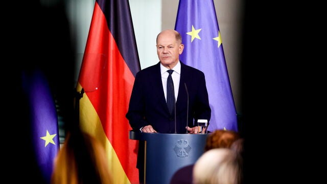 German Chancellor Scholz gives statement on results of US Elections