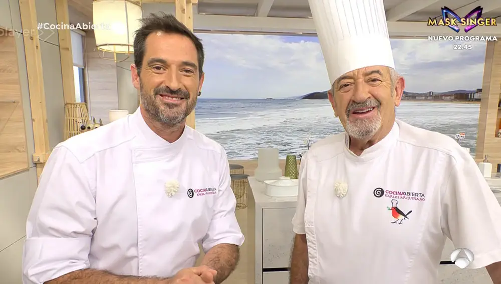 Joseba y Karlos Arguiñano en 'Cocina Abierta'