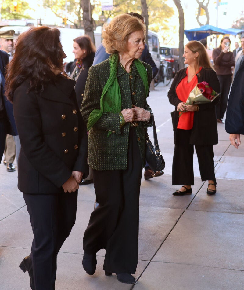 El look de la Reina Sofía en Nueva York.