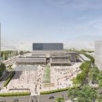 Imagen virtual de la futura estación de Sants de Barcelona.