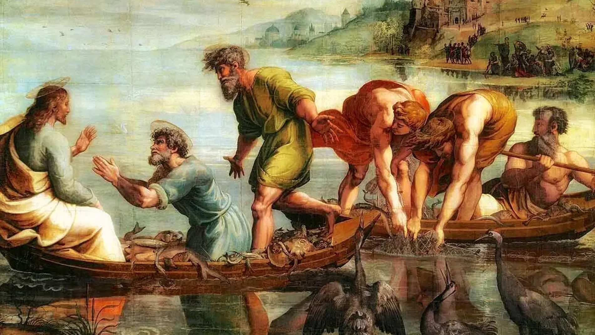 Representación milagro panes y los peces de Rafael