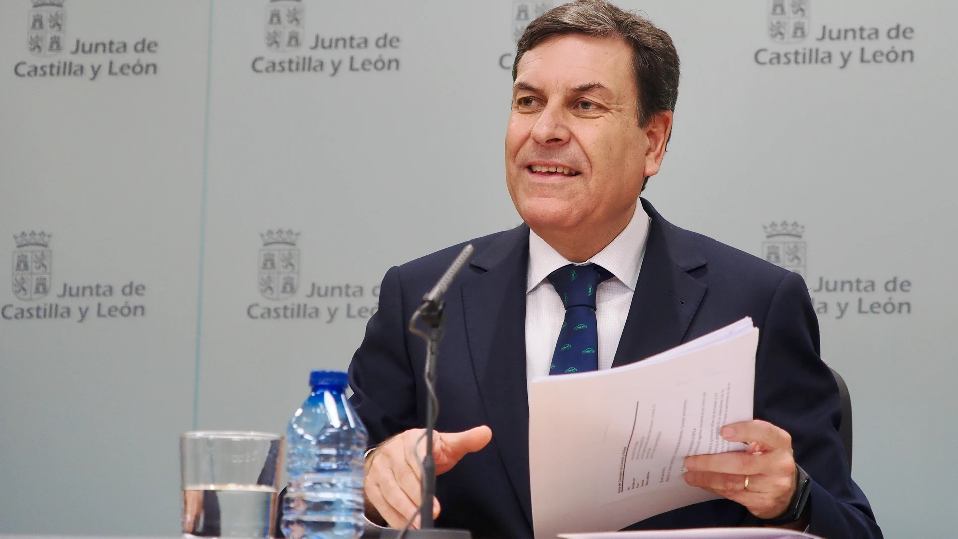 Fernández Carriedo en la rueda de prensa del Consejo de Gobierno