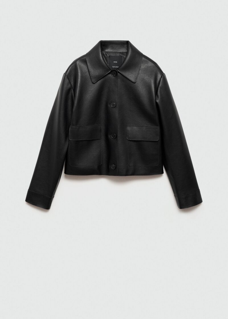 Chaqueta de efecto cuero.