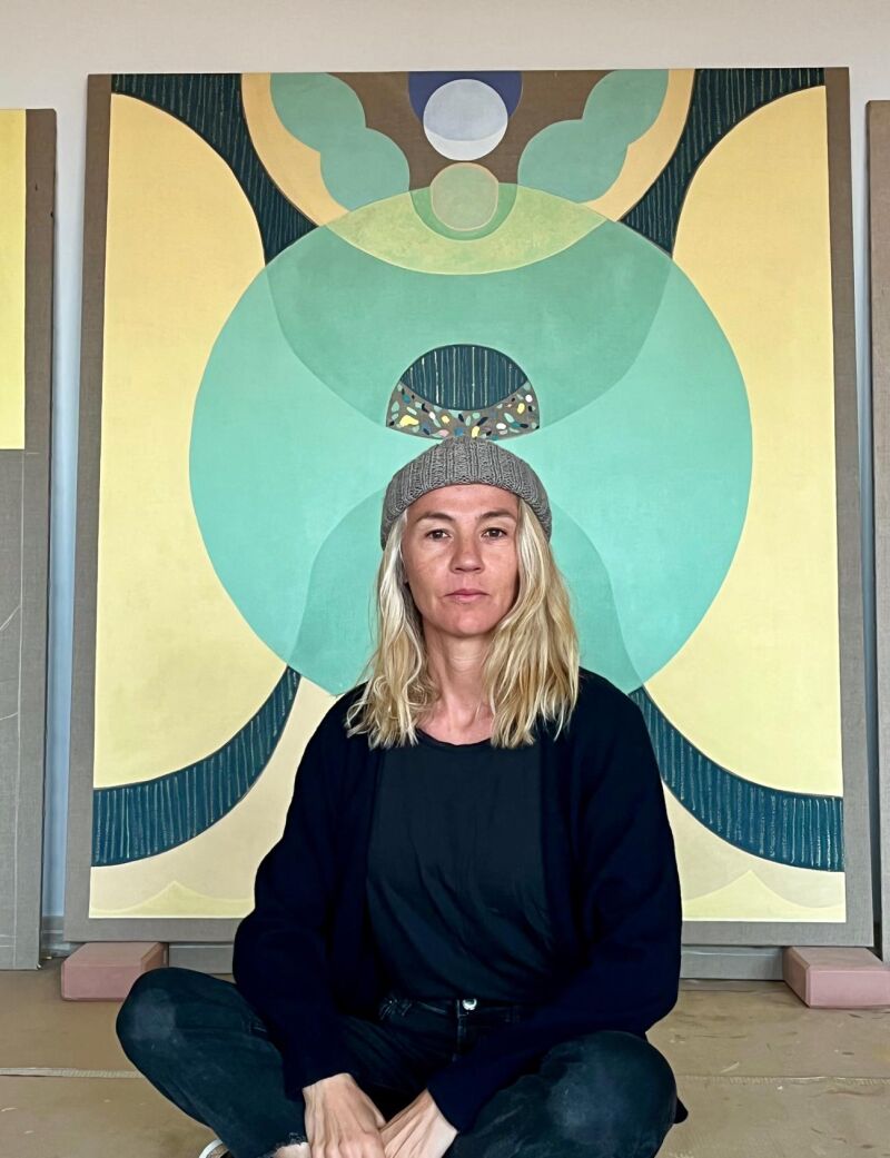 La artista Pepa Prieto en su estudio de Nueva York.