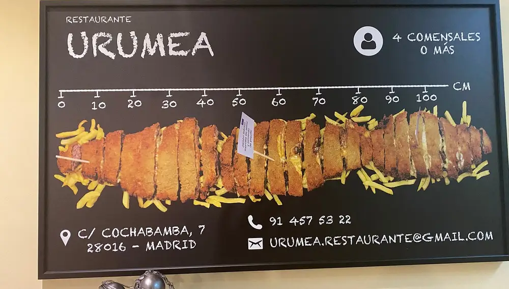 El cachopo enorme que se sirve en Madrid.