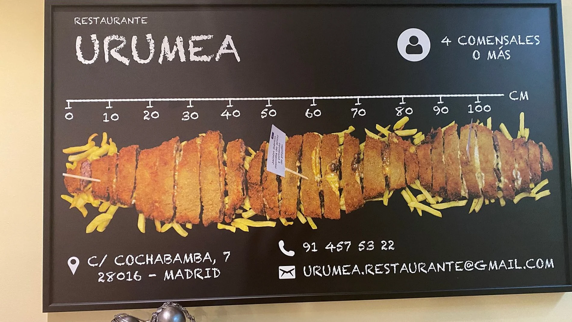El cachopo enorme que se sirve en Madrid.