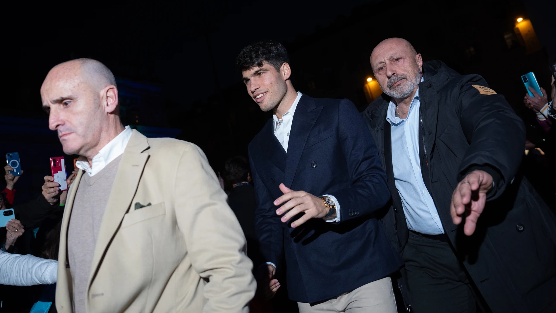Carlos Alcaraz, en la alfombra azul de las Nitto ATP Finals