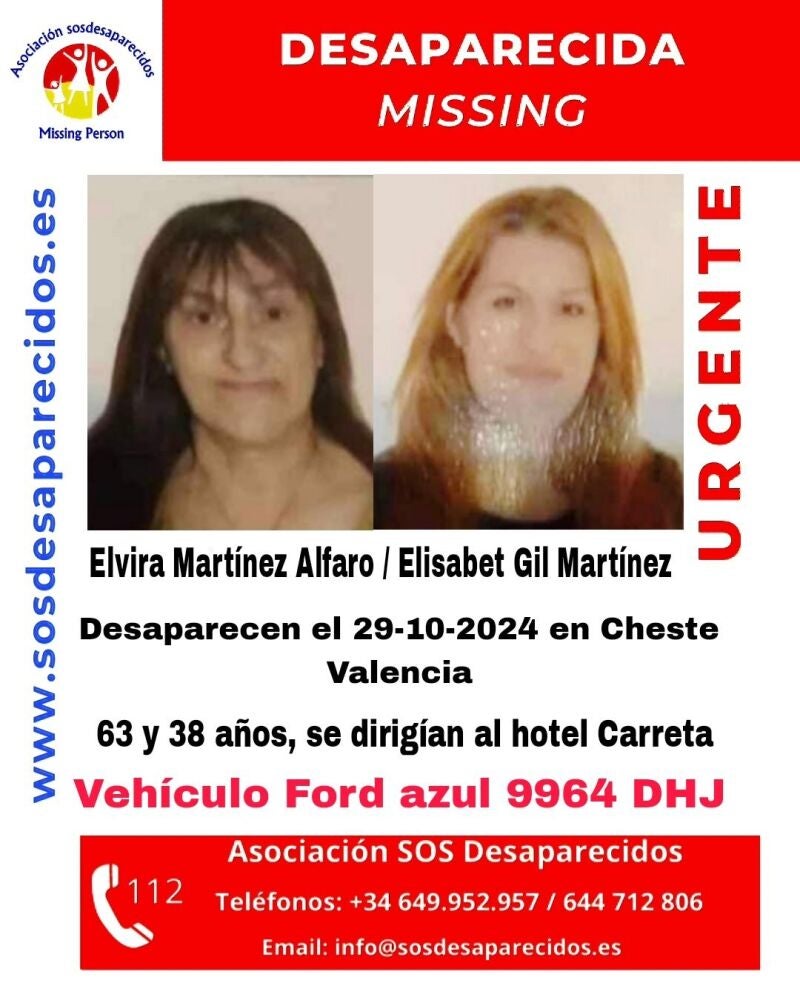 Dos desaparecidas en Cheste