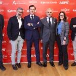 De izquierda a derecha, David Acosta, Antonio García Solís, Salvador Toscano, Juanjo Domínguez, Marina Ramos y Antonio Carlos Rivero 