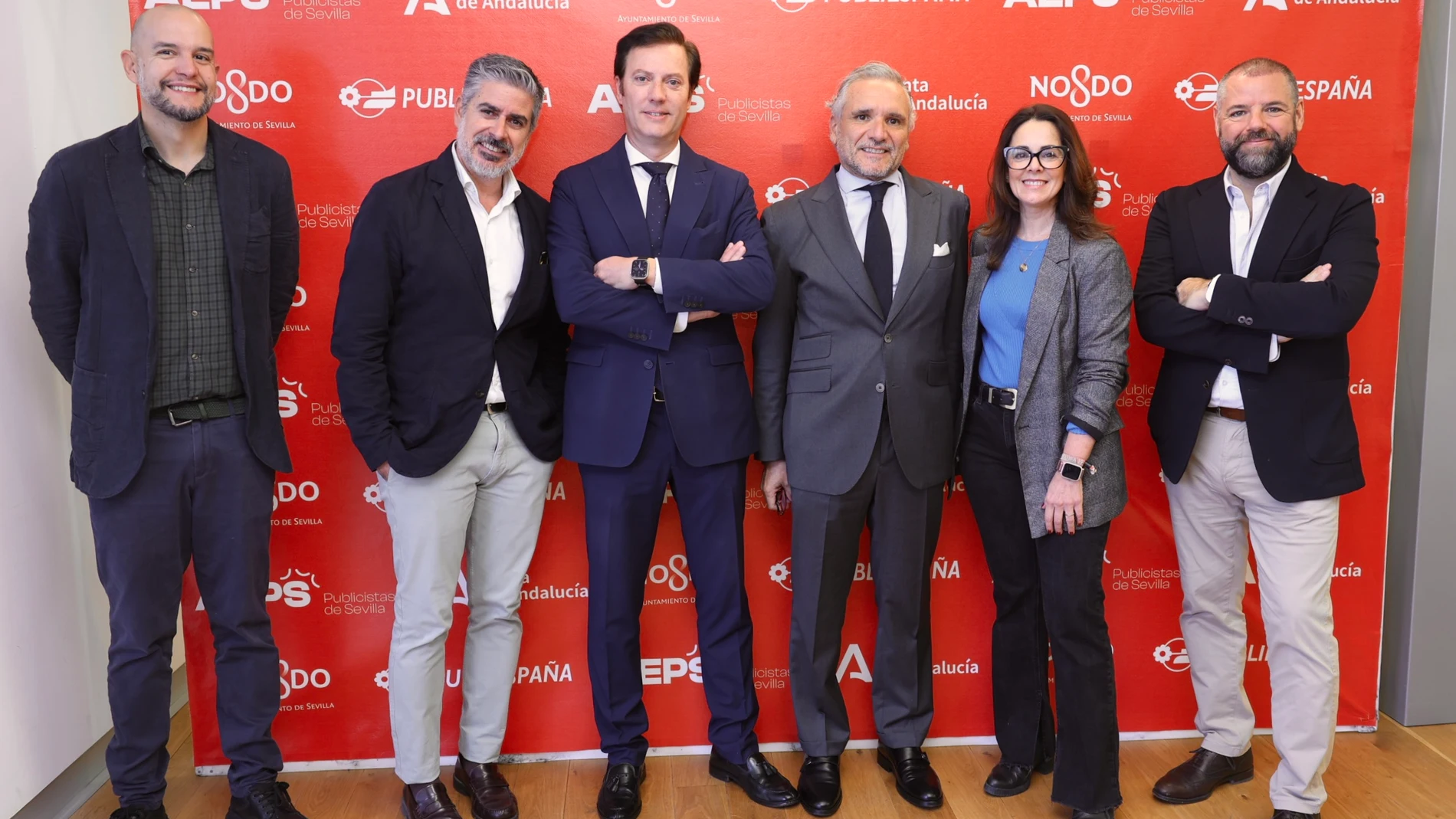 De izquierda a derecha, David Acosta, Antonio García Solís, Salvador Toscano, Juanjo Domínguez, Marina Ramos y Antonio Carlos Rivero