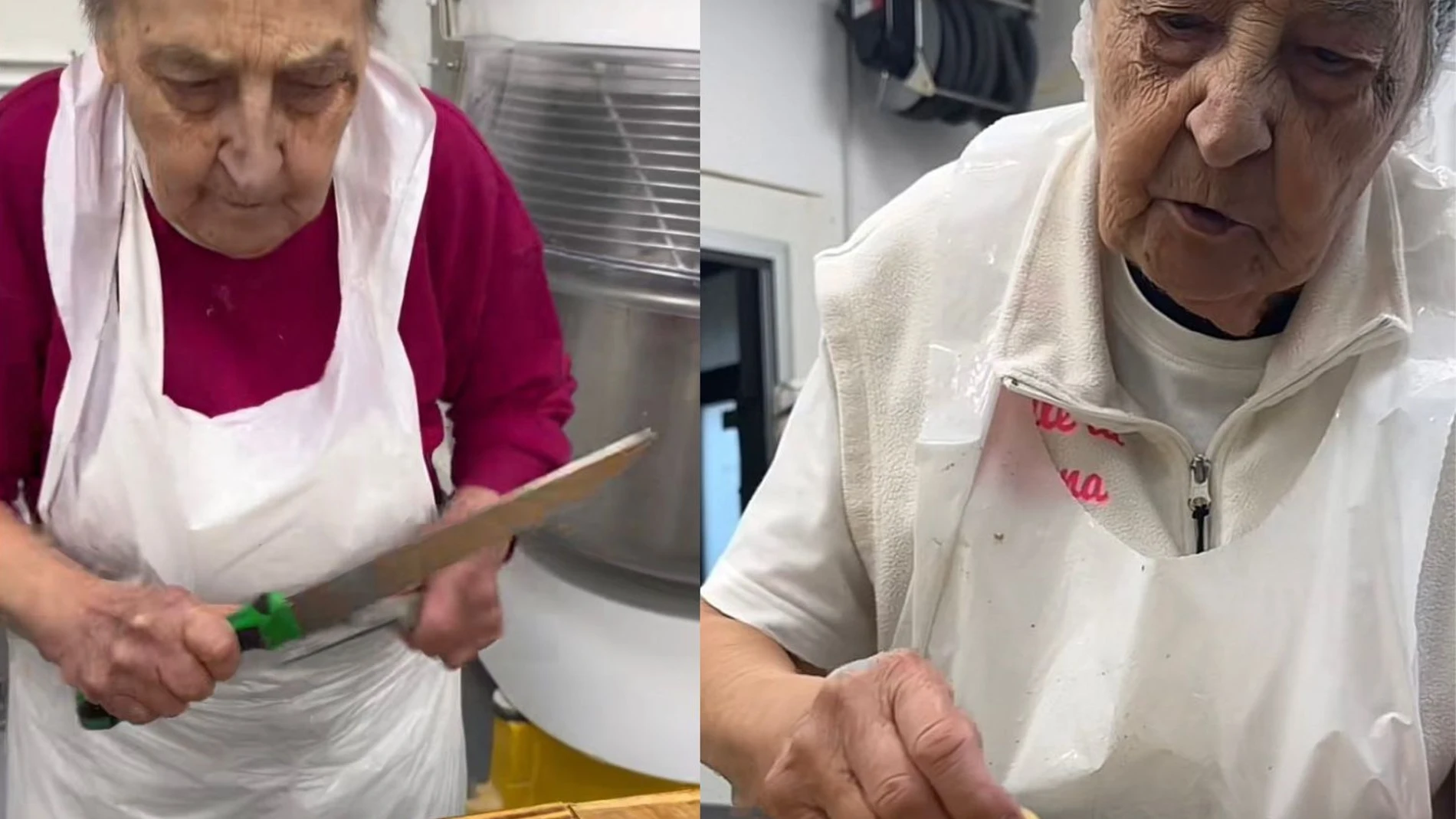 La 'nonna' Silvana cocinando