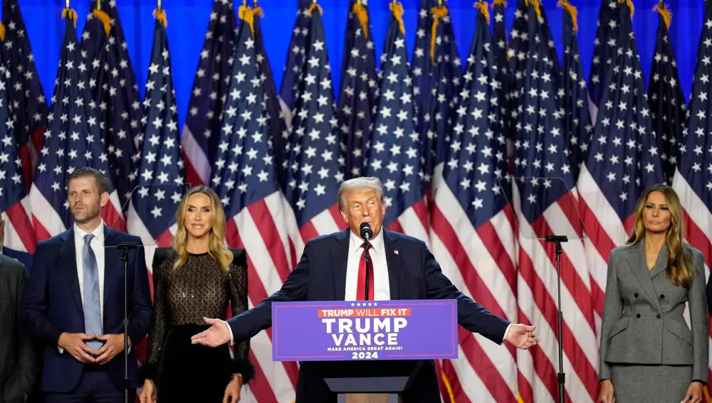 Donald Trump, en su primer discurso tras la victoria electoral
