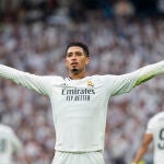 Jude Bellingham celebra un gol con el Real Madrid.