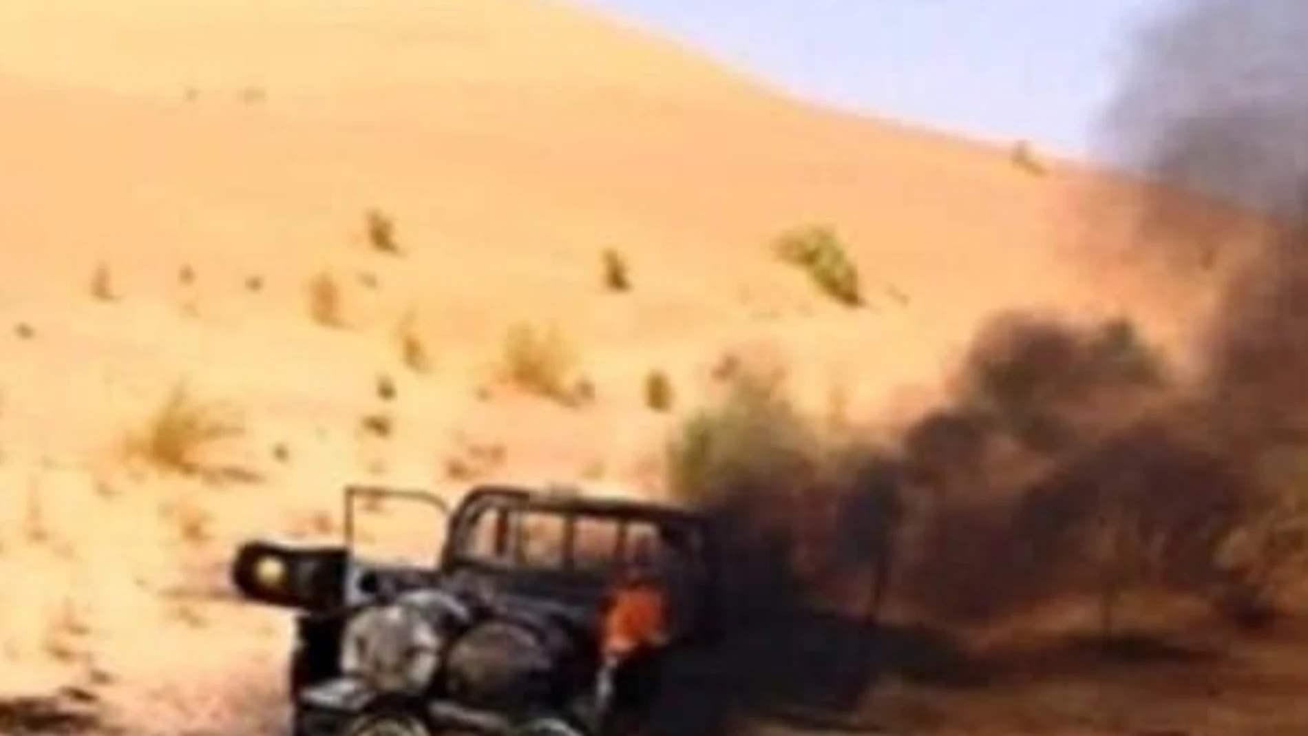 Estado en el que quedó uno de los vehículos del Polisario