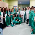 El equipo de la UCI del Clínico de Valladolid 