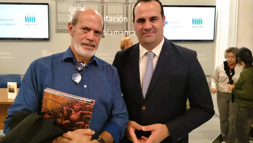 Gino Cecarelli y el diputado David Mingo