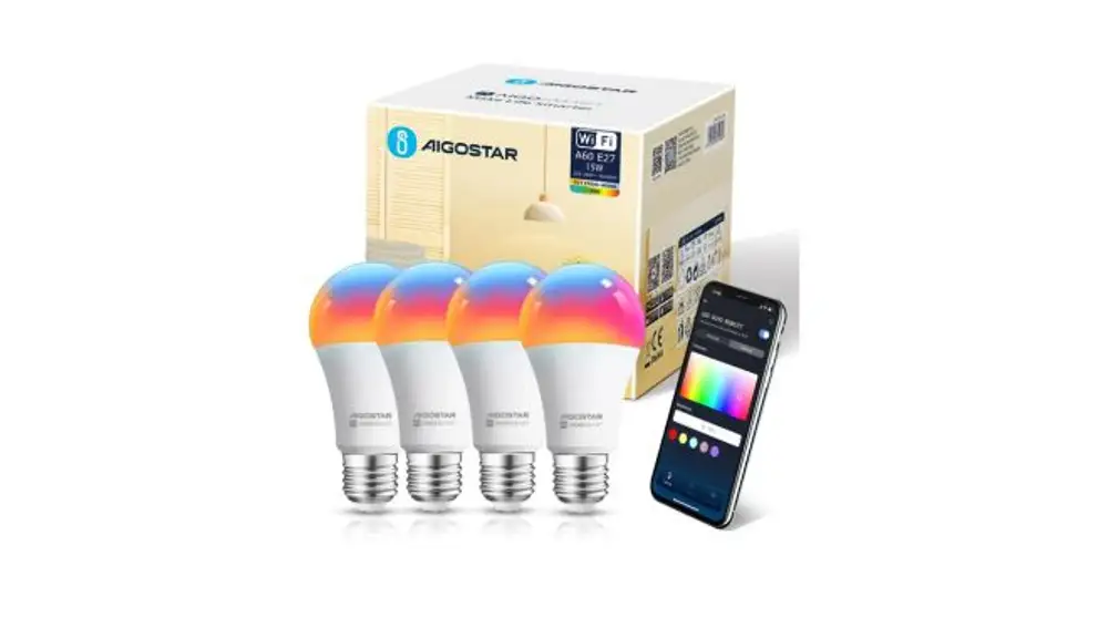 Aigostar Bombilla Inteligente LED E27
