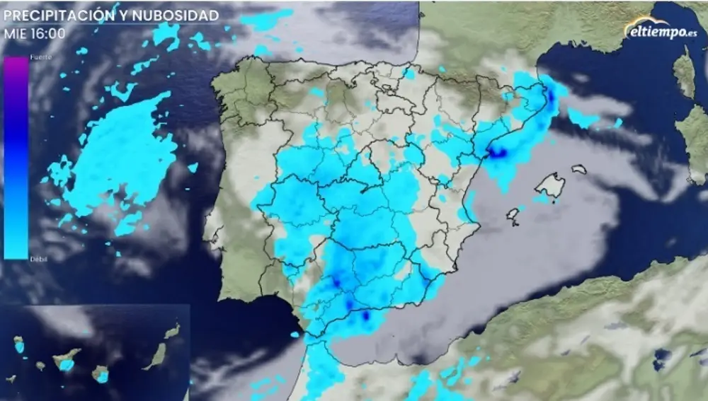 Zonas de la C.Valenciana podrían acumular más de 200 l/m2 de lluvia en pocas horas
