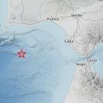 Punto exacto en el que se ha registrado el terremoto