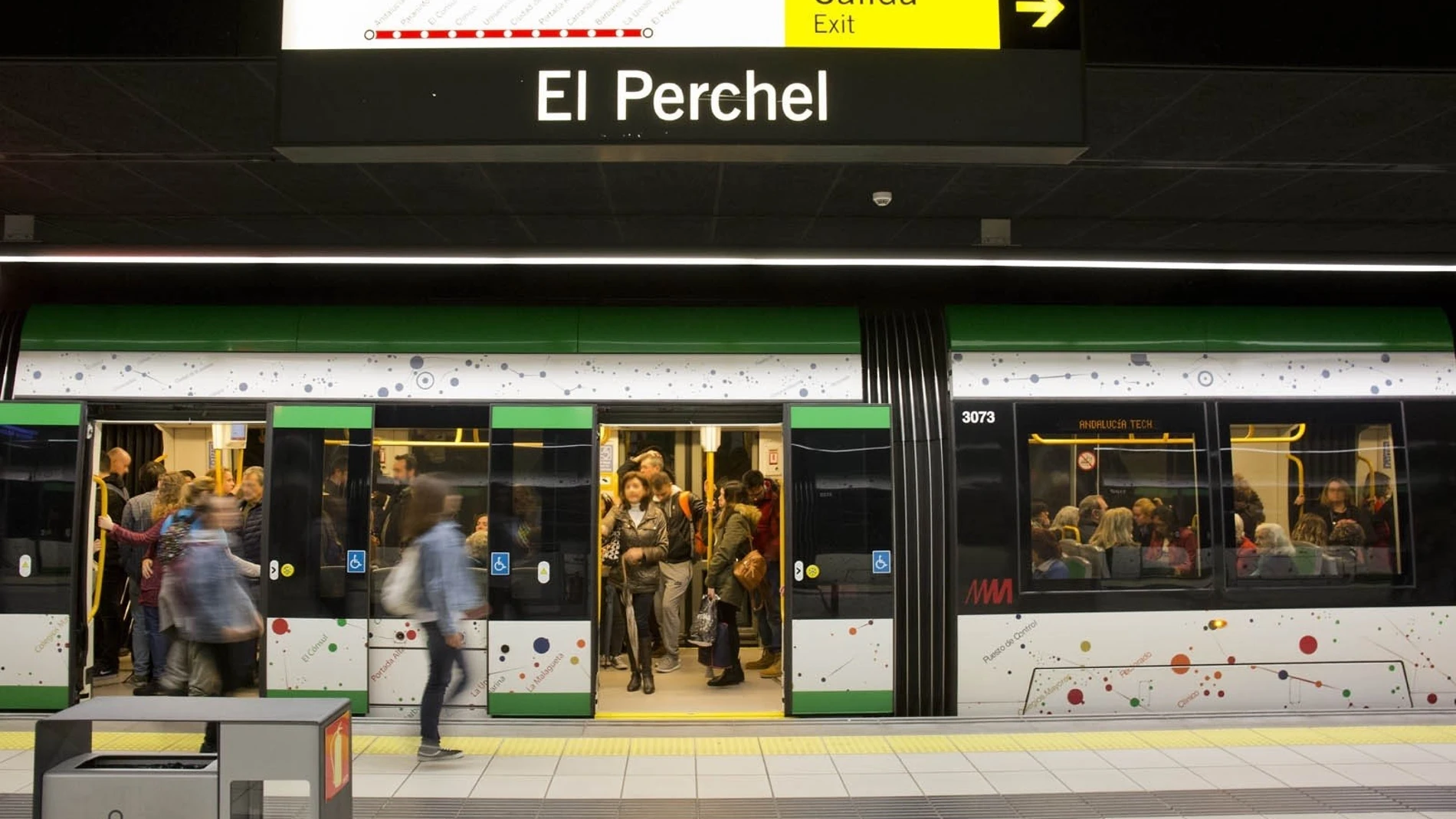 Una estación del metro de Málaga
