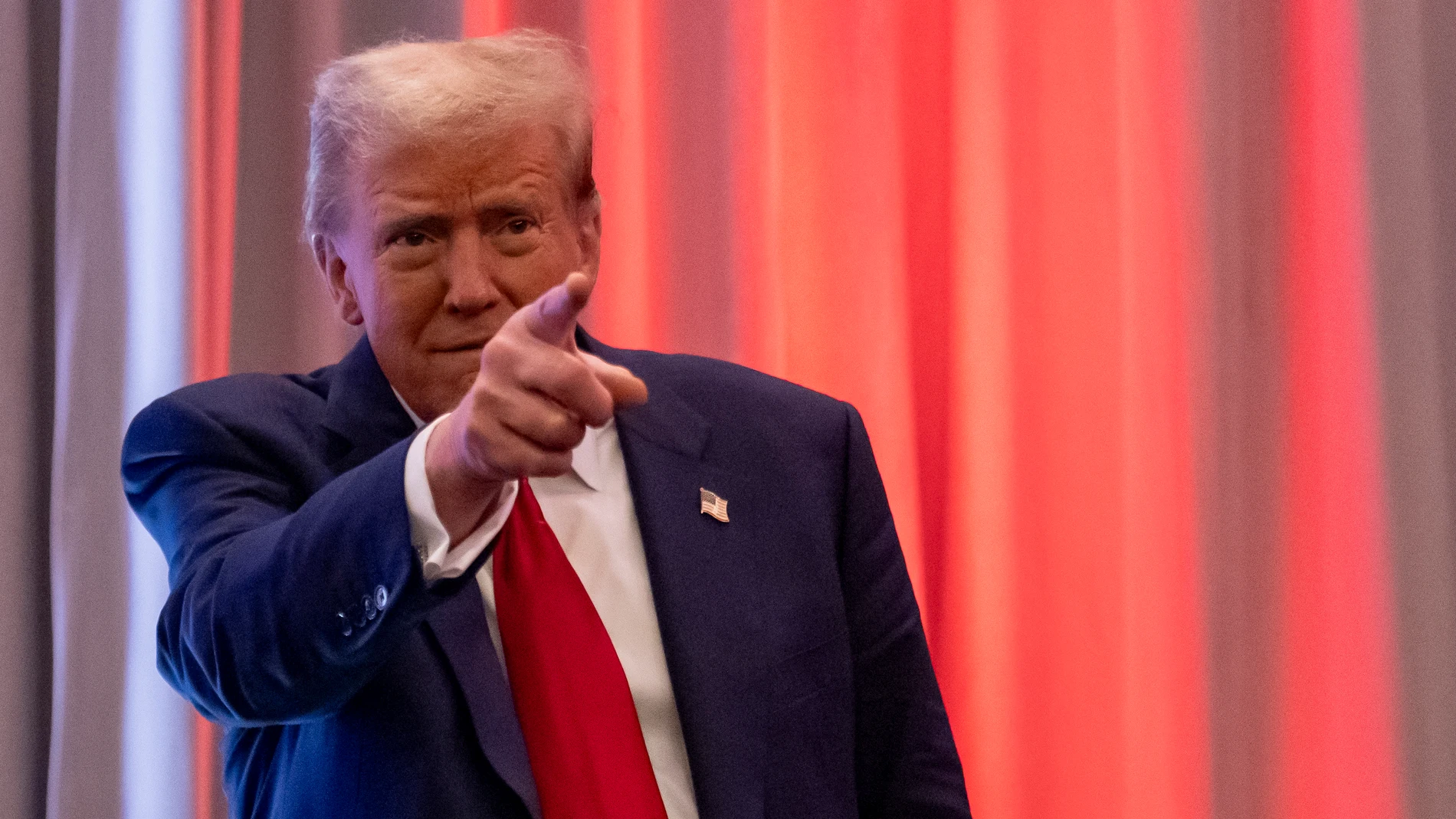 President-elect Donald Trump arrives to speak at meeting of the House GOP conference, Wednesday, Nov. 13, 2024, in Washington. (AP Photo/Alex Brandon)