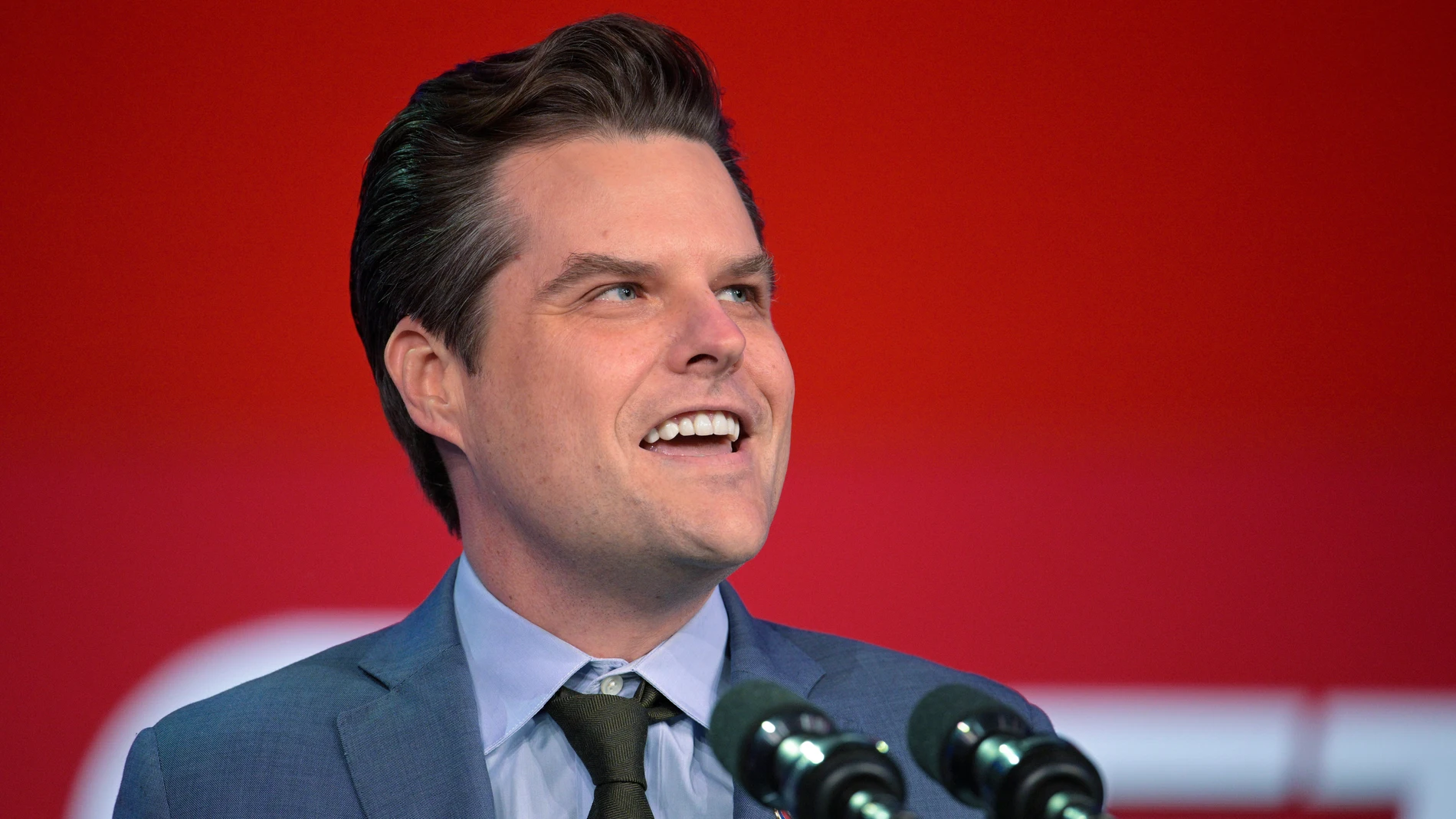 FILE - Rep. Matt Gaetz, R-Fla., speaks at the Republican Party of Florida Freedom Summit, Nov. 4, 2023, in Kissimmee, Fla. (AP Photo/Phelan M. Ebenhack)