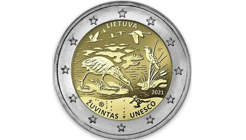 Moneda de 2 euros Lituania Zuvintas 2021