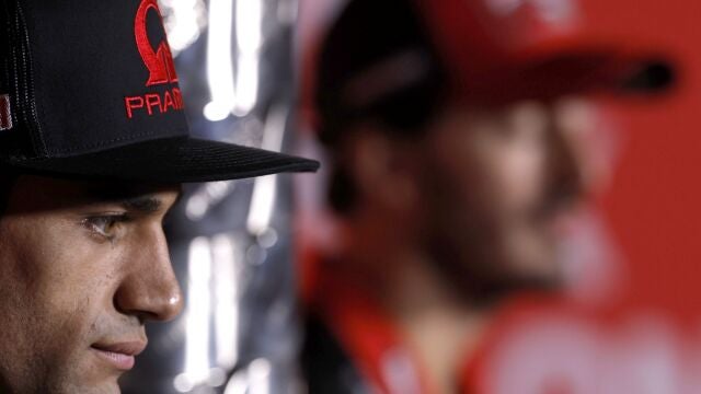 Jorge Martín y Pecco Bagnaia, este jueves en el circuito de Barcelona