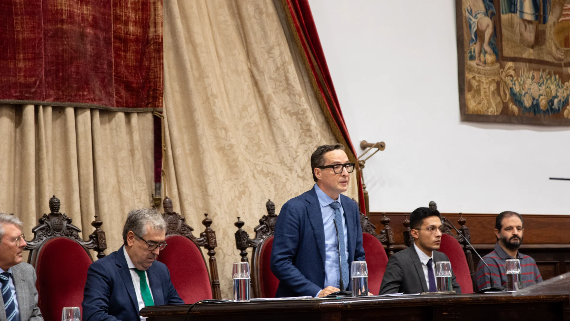 El rector de la Universidad de Salamanca, Juan Manuel Corchado, presenta el programa de actuaciones