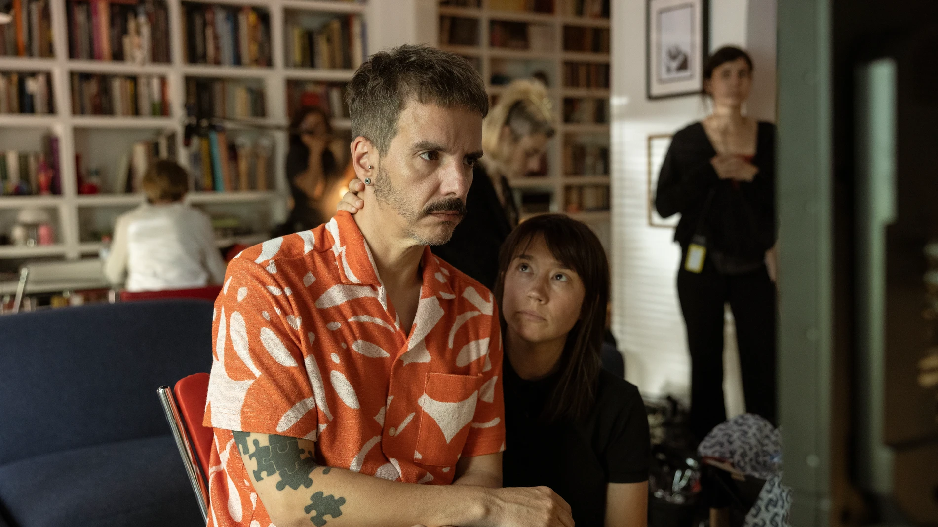 Javier Giner durante el rodaje de la serie