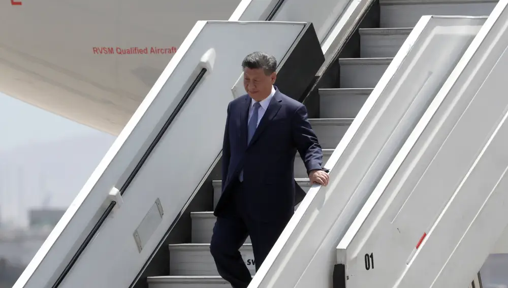 El presidente de la República Popular de China, Xi Jinping, llega a Lima durante una visita de Estado