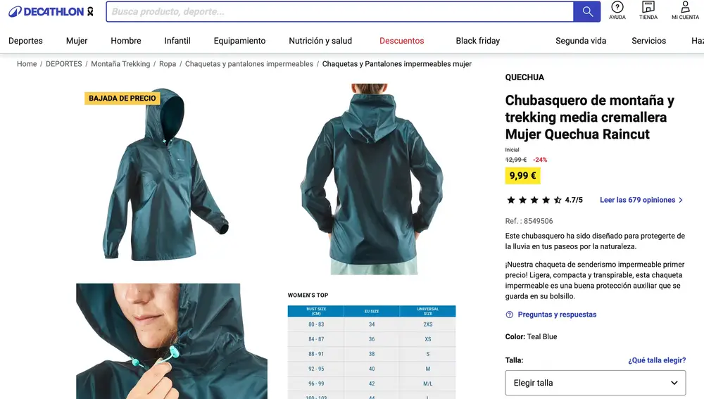 Chubasquero Decathlon
