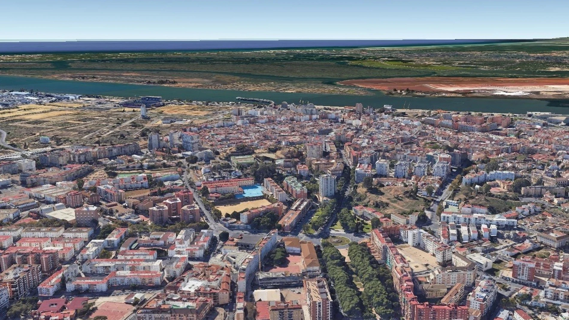 Vista aérea de Huelva