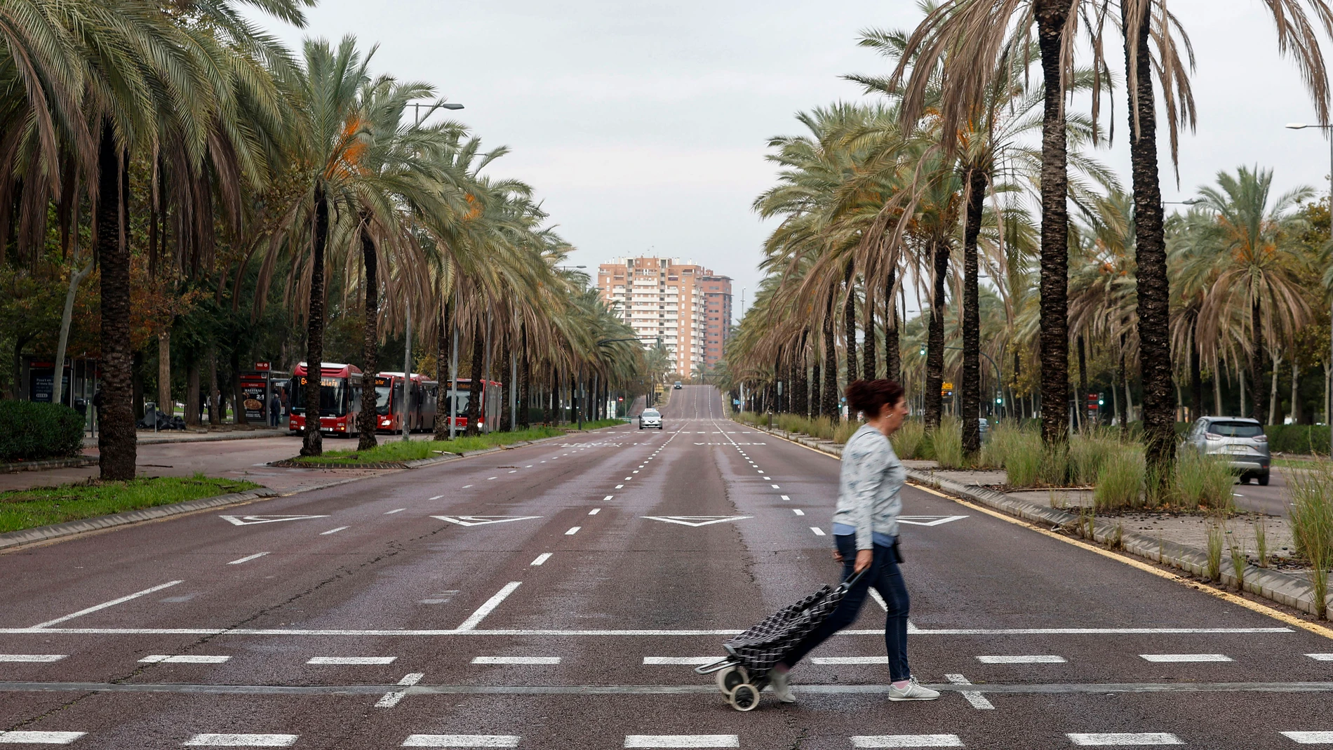 Imagen de la ciudad de Valencia durante la última alerta por DANA